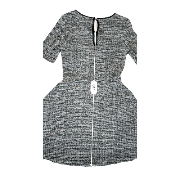 H&M Divided Marled Gray Knit Skate Dress 6 Casual Business Above‎ The Knee - Picture 8 of 12